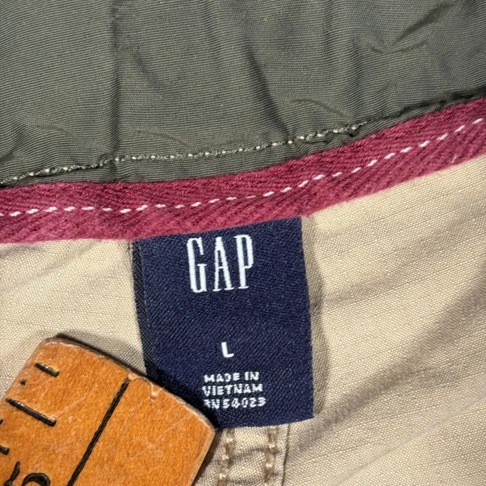 Gap Cargo Shorts Mens L Khaki Tan Ripstop Drawstring Utility 245208-05 Gorpcore